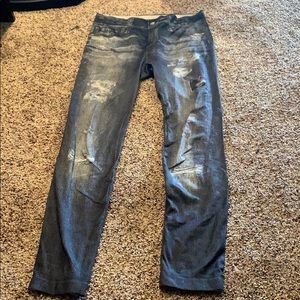 Fake jean leggings